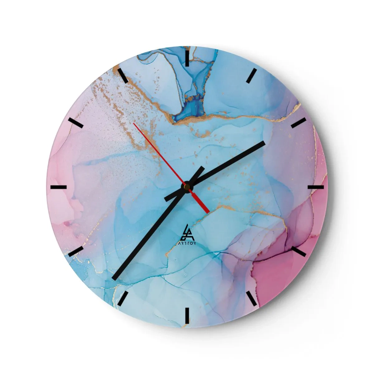 Horloge murale - Pendule murale - Rencontre et mélange - 40x40 cm