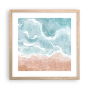 Affiche dans un chêne clair - Poster - Abstraction du nuage - 40x40 cm
