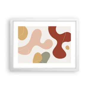 Affiche dans un cadre blanc - Poster - Entrelac - 40x30 cm
