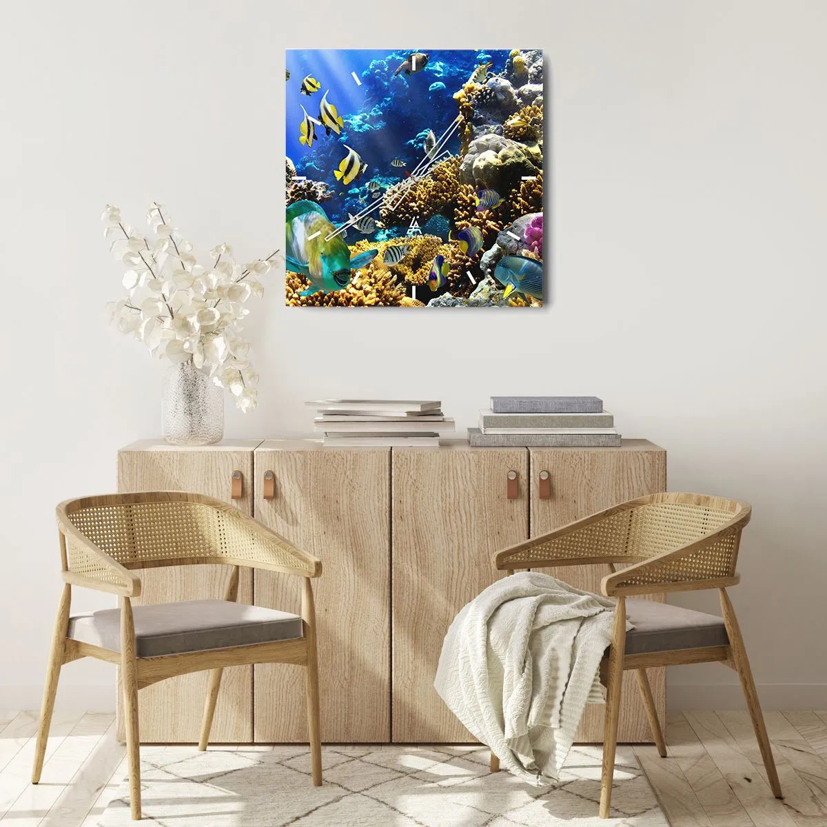 Horloge murale - Pendule murale - Beaucoup de circulation sur la route des vacances - 40x40 cm