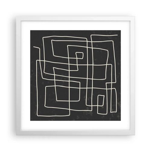 Affiche dans un cadre blanc - Poster - Pas aussi simple - 40x40 cm