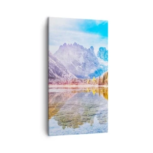 Impression sur toile - Image sur toile - C'est déjà le printemps à la montagne - 45x80 cm