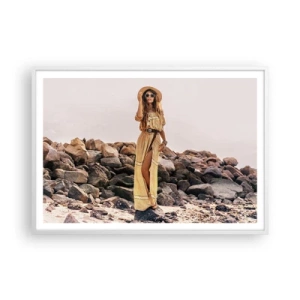 Affiche dans un cadre blanc - Poster - La magie des pierres - 100x70 cm