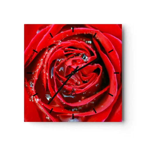 Horloge murale - Pendule murale - Dans les gouttes de rosée - 40x40 cm