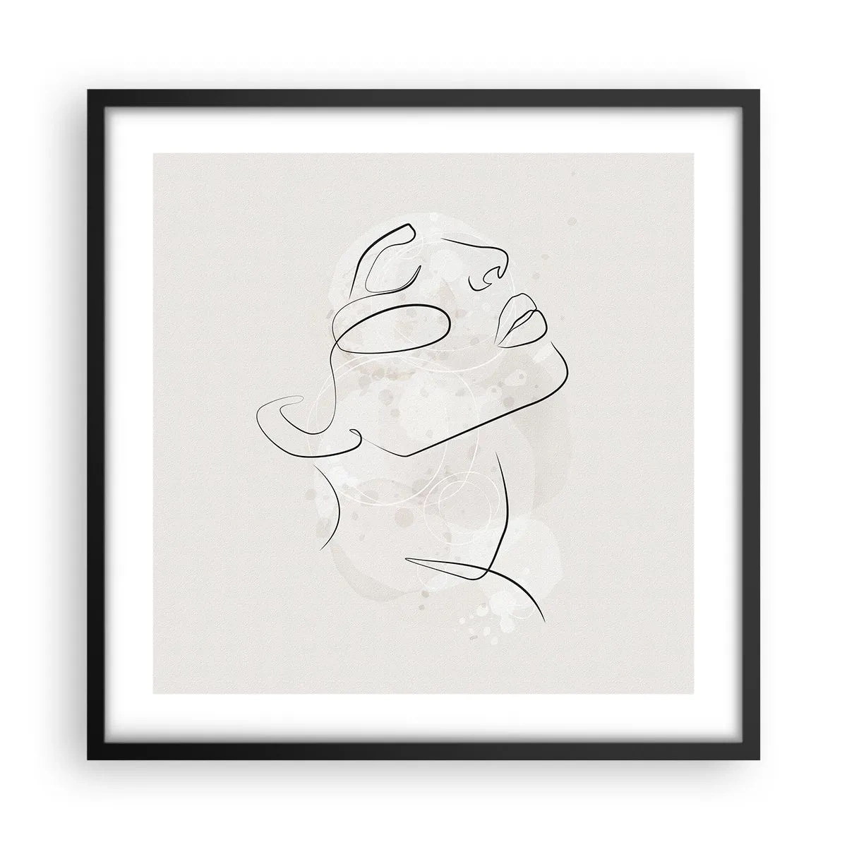 Affiche dans un cadre noir - Poster - L'esquisse d'un rêve - 50x50 cm