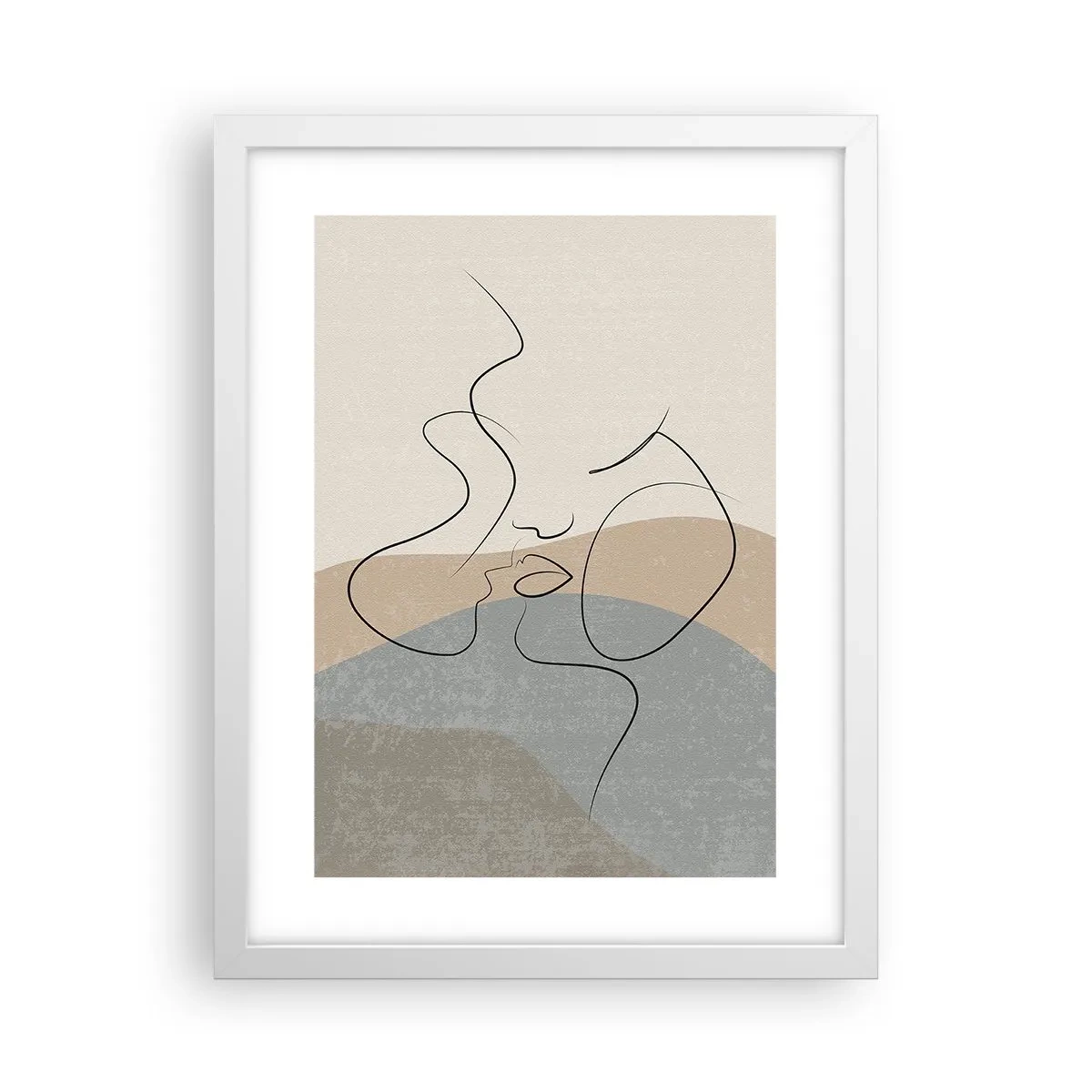 Affiche dans un cadre blanc - Poster - Comme un coup de pinceau - 30x40 cm