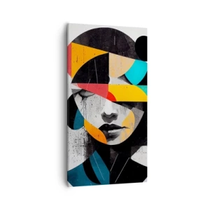 Impression sur toile - Image sur toile - Portrait intérieur multicolore - 55x100 cm