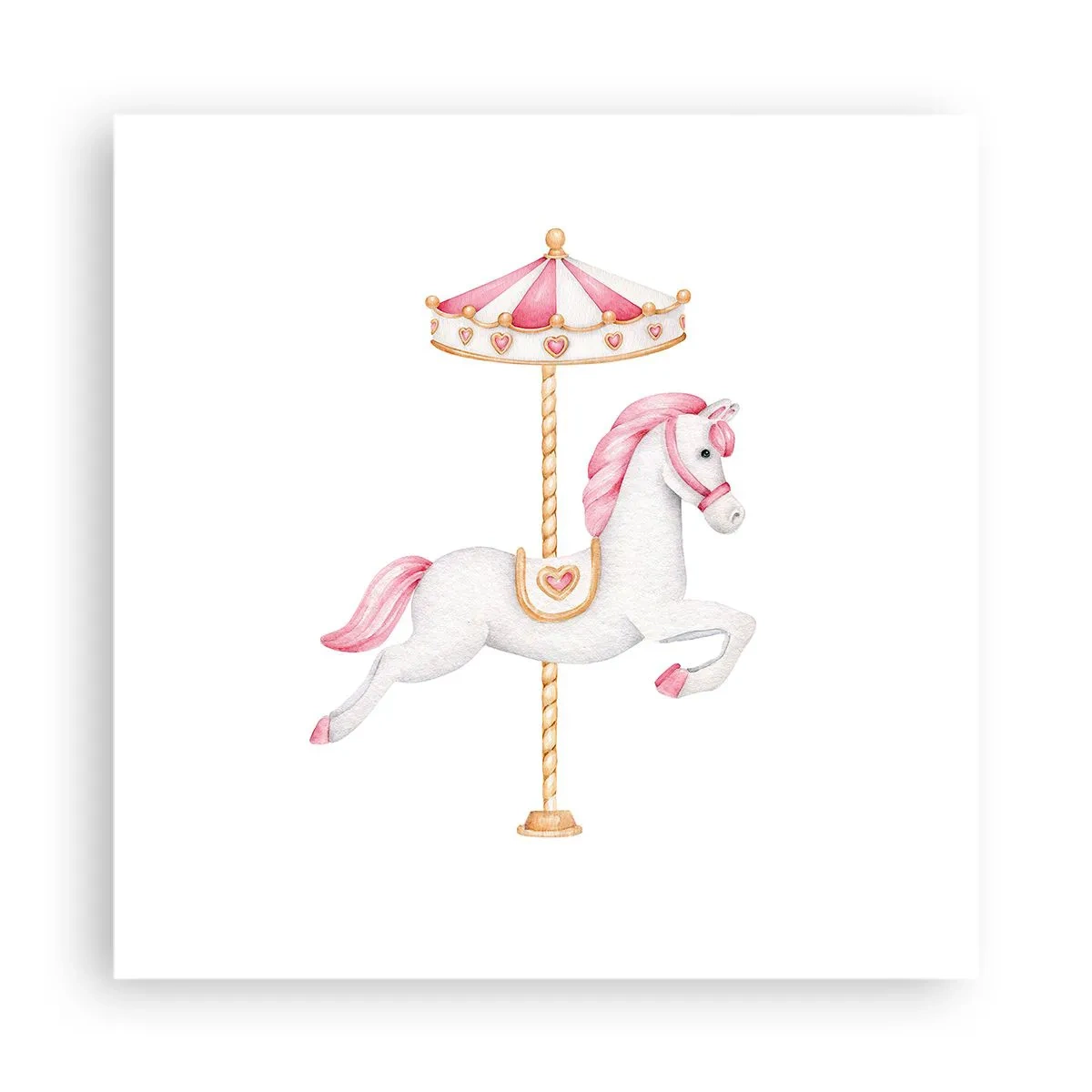 Affiche - Poster - Les sabots en avant - 40x40 cm