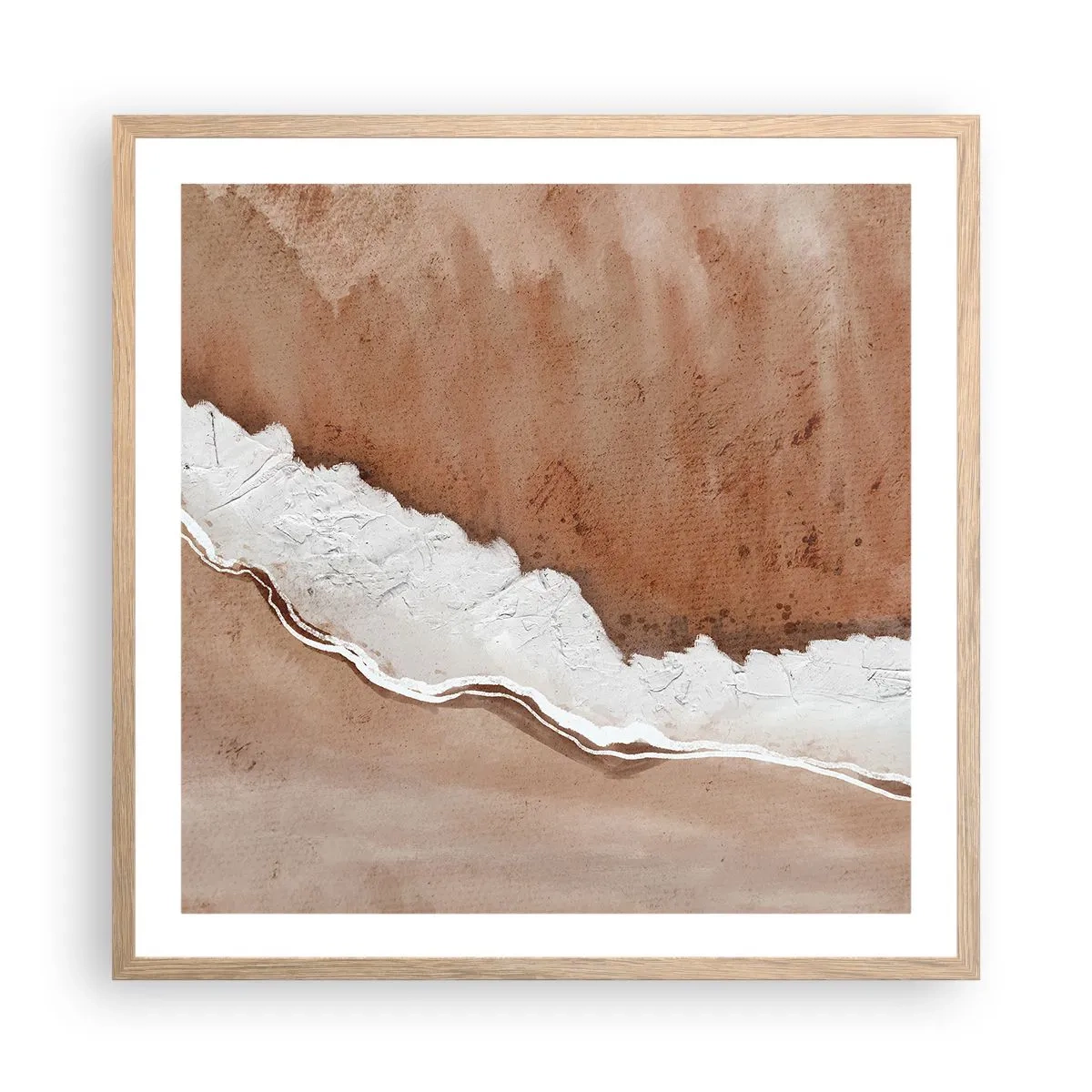Affiche dans un chêne clair - Poster - Dans des couleurs de la terre - 60x60 cm