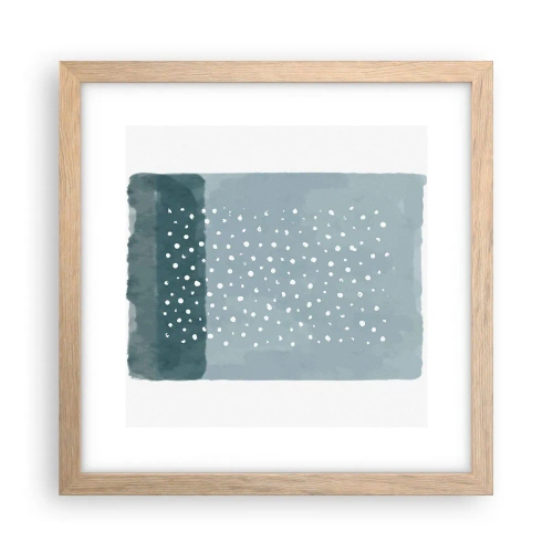 Affiche dans un chêne clair - Poster - Évolution de bleus - 30x30 cm