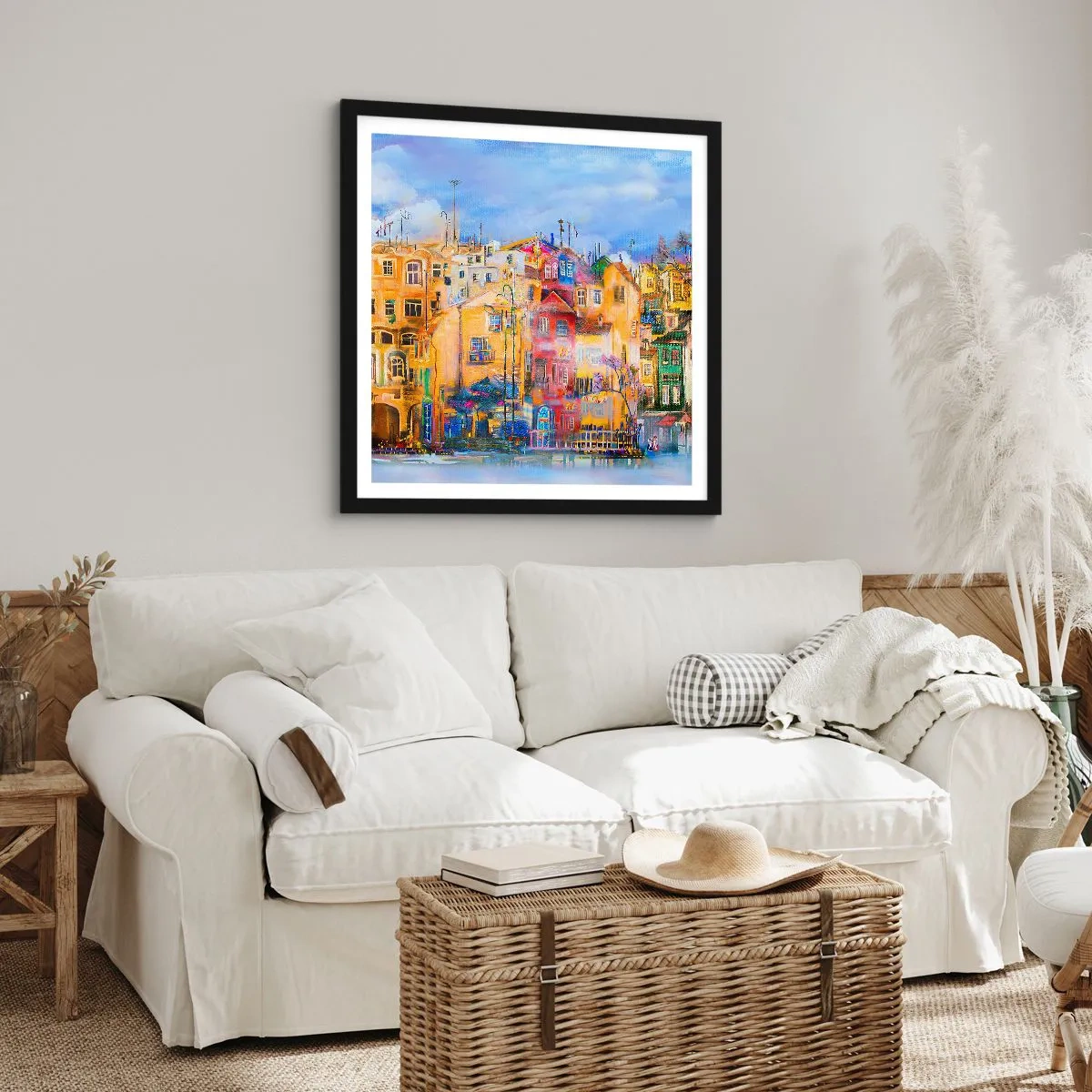 Affiche dans un cadre noir - Poster - Nous sommes ensemble - 50x50 cm