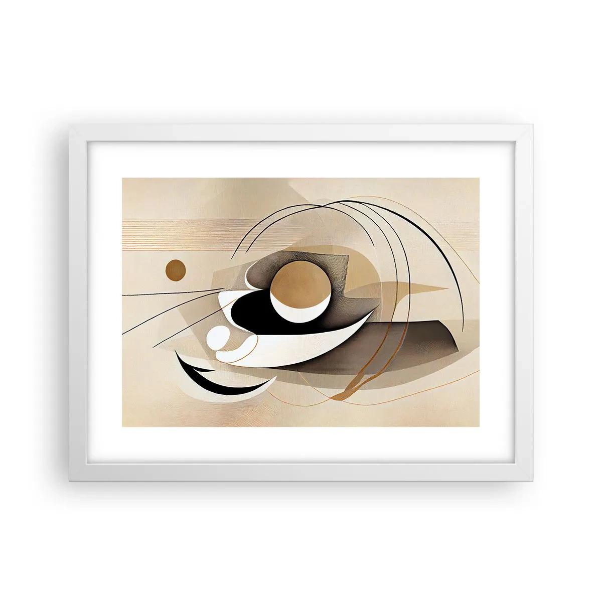 Affiche dans un cadre blanc - Poster - Composition : l'essence des choses - 40x30 cm