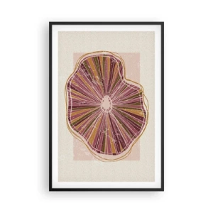 Affiche dans un cadre noir - Poster - Abstraction rayonnante - 61x91 cm