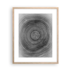 Affiche dans un chêne clair - Poster - Signe du temps - 40x50 cm