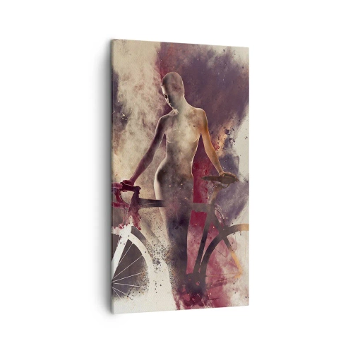 Impression sur toile - Image sur toile - Une âme de vélo aux formes marbrées - 45x80 cm