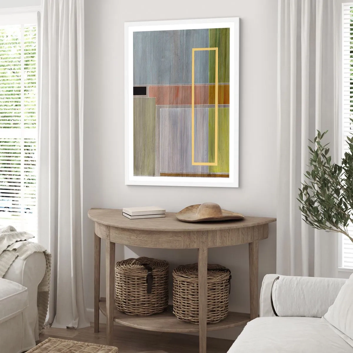 Affiche dans un cadre blanc - Poster - Simple et calme - 70x100 cm