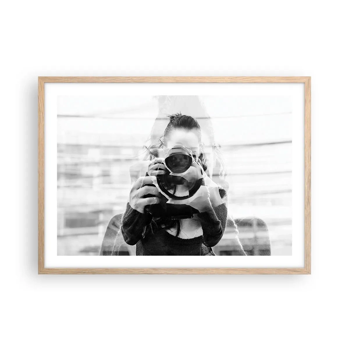 Affiche dans un chêne clair - Poster - Créateur et matériel - 70x50 cm