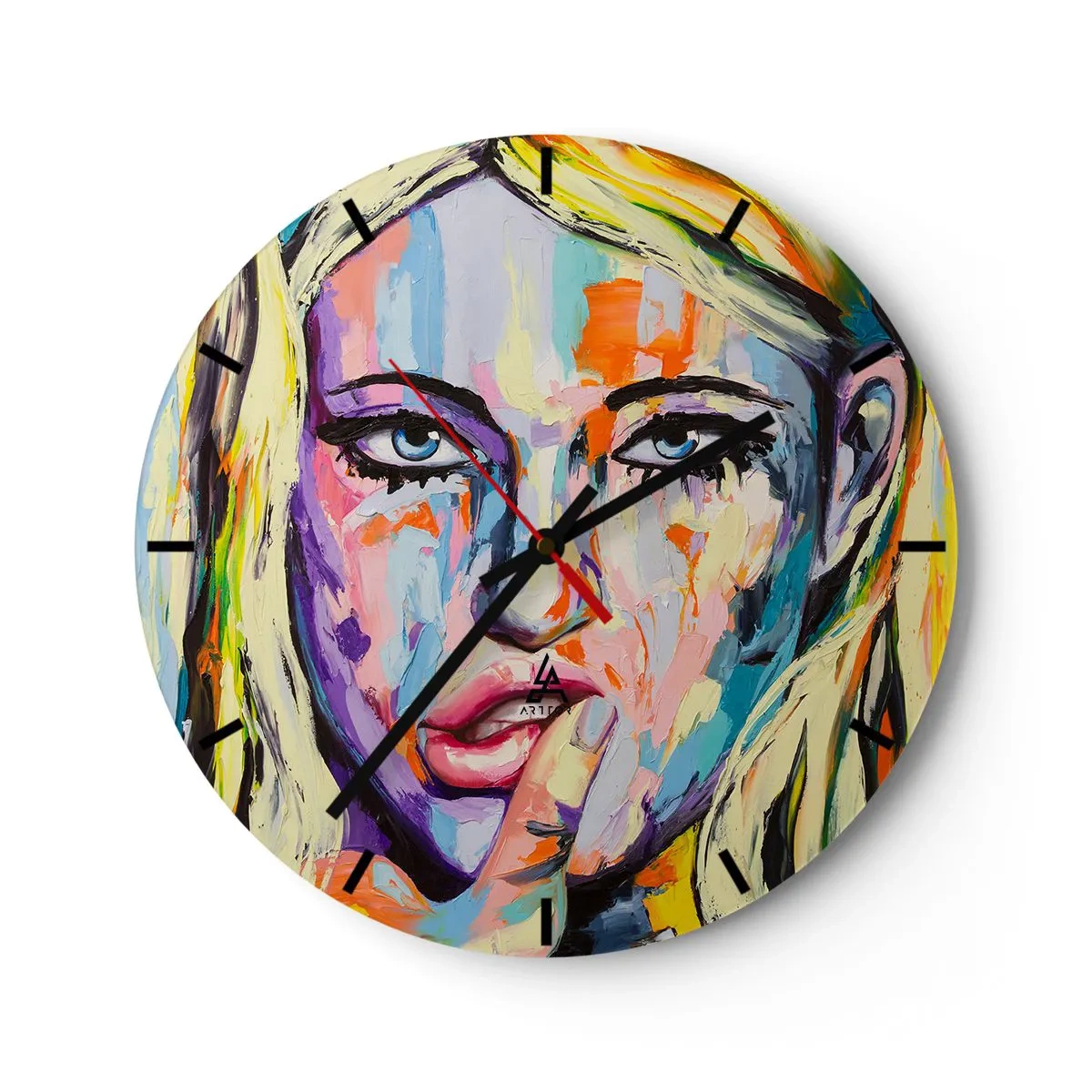 Horloge murale - Pendule murale - Regarde-la droit dans les yeux - 40x40 cm