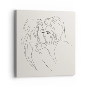Impression sur toile - Image sur toile - Enlacé de sentiment - 30x30 cm