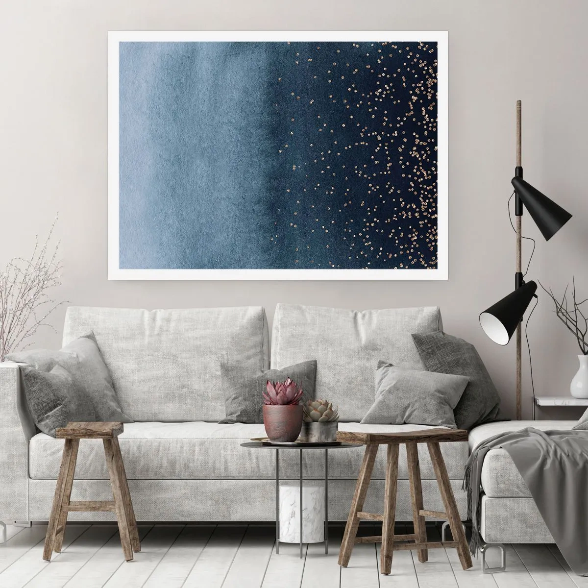 Affiche - Poster - Composition - phases bleues - 91x61 cm