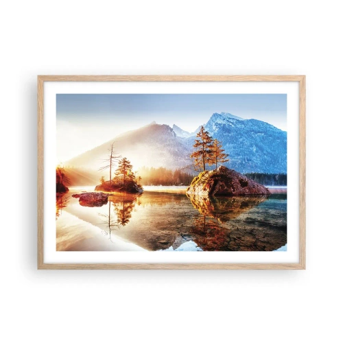 Affiche dans un chêne clair - Poster - La nature sous un nouveau jour - 70x50 cm