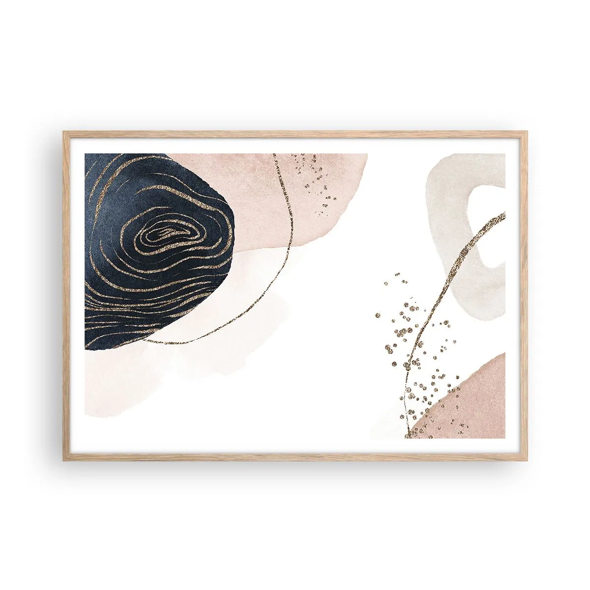 Affiche dans un chêne clair - Poster - Tout coule - 100x70 cm