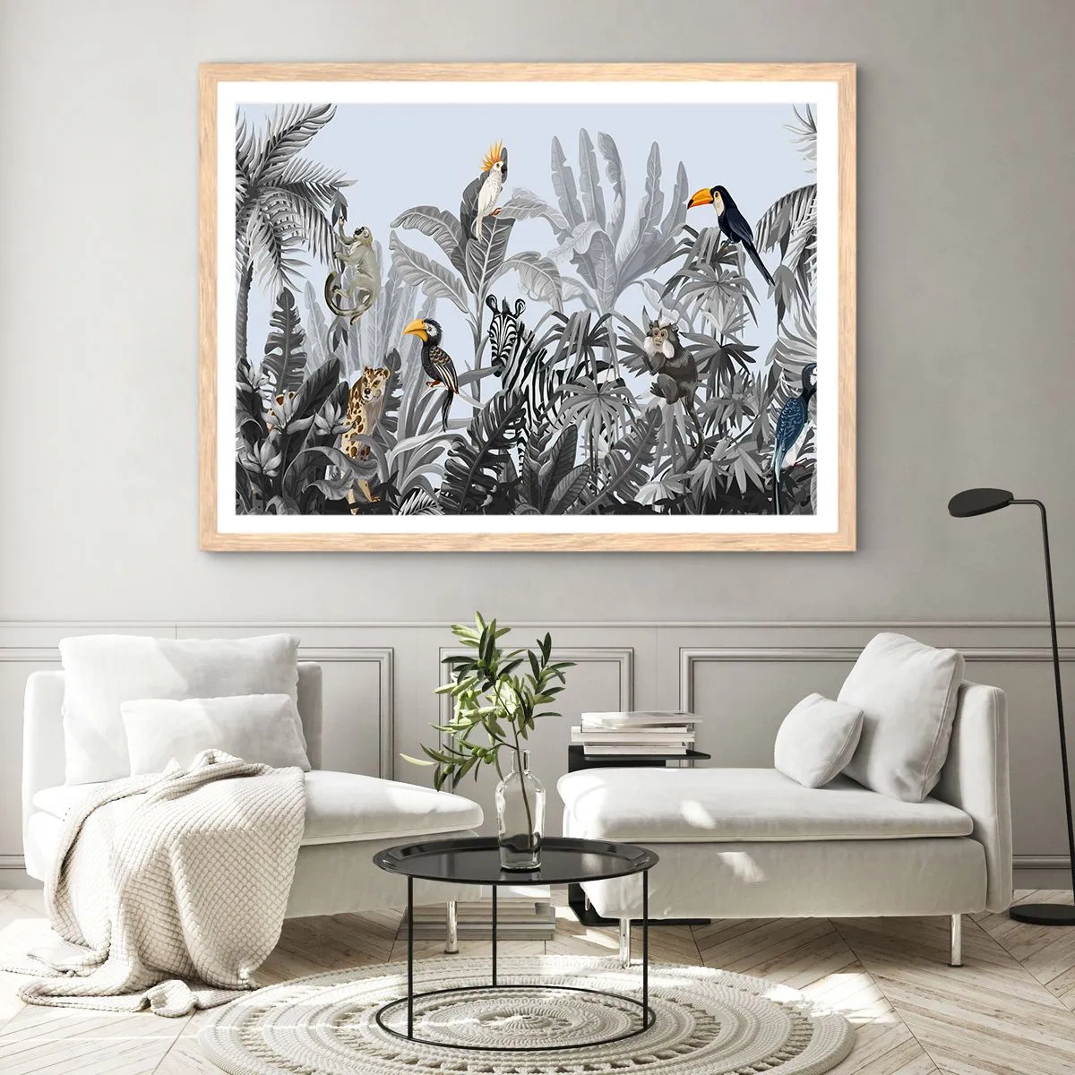 Affiche dans un chêne clair - Poster - Conte de fées africain - 100x70 cm