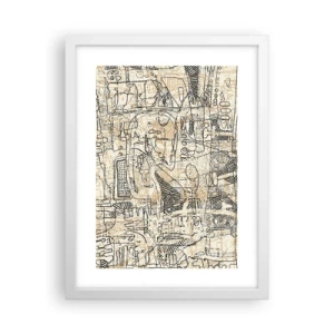 Affiche dans un cadre blanc - Poster - Il attend d'être décodé - 30x40 cm