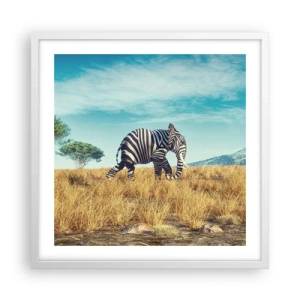 Affiche dans un cadre blanc - Poster - Le gris n'est déjà plus à la mode - 50x50 cm