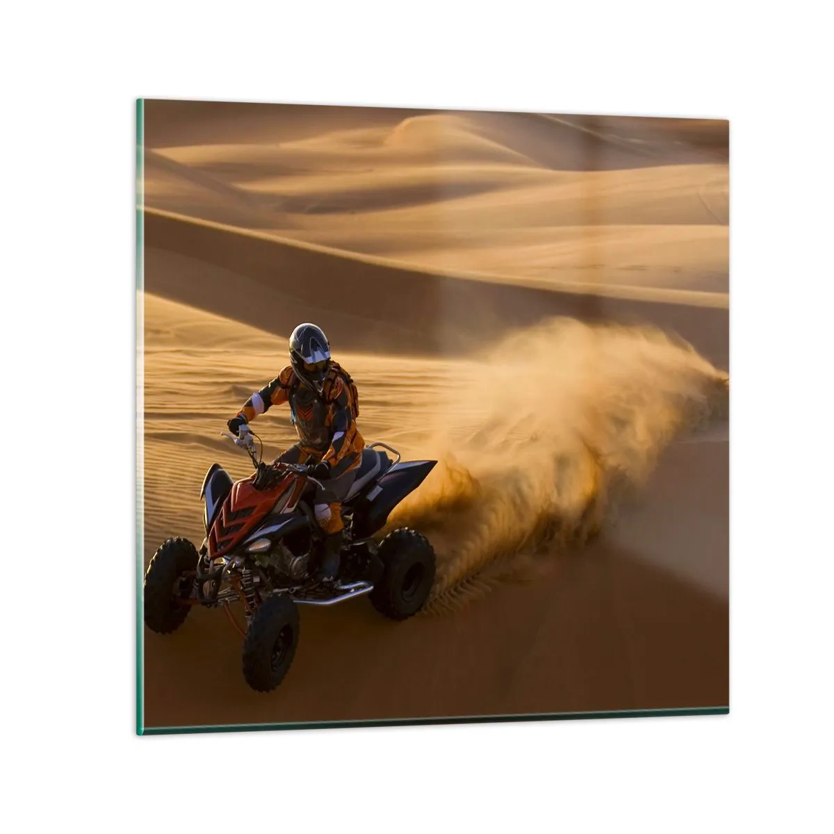 Impression sur verre - Image sur verre - Sur les vagues de sable - 60x60 cm