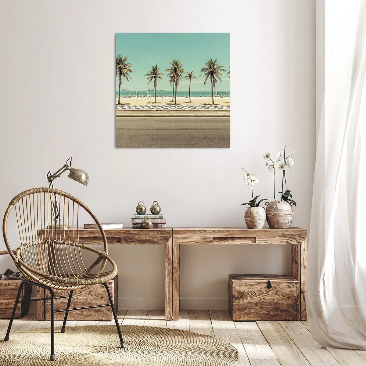 Impression sur toile - Image sur toile - Gardien de plage - 30x30 cm