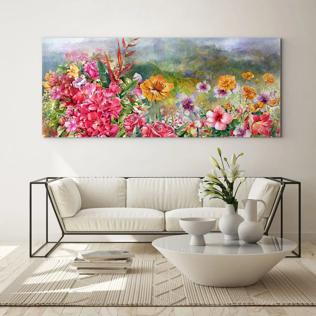 Impression sur verre - Image sur verre - Un jardin devenu fou - 100x40 cm