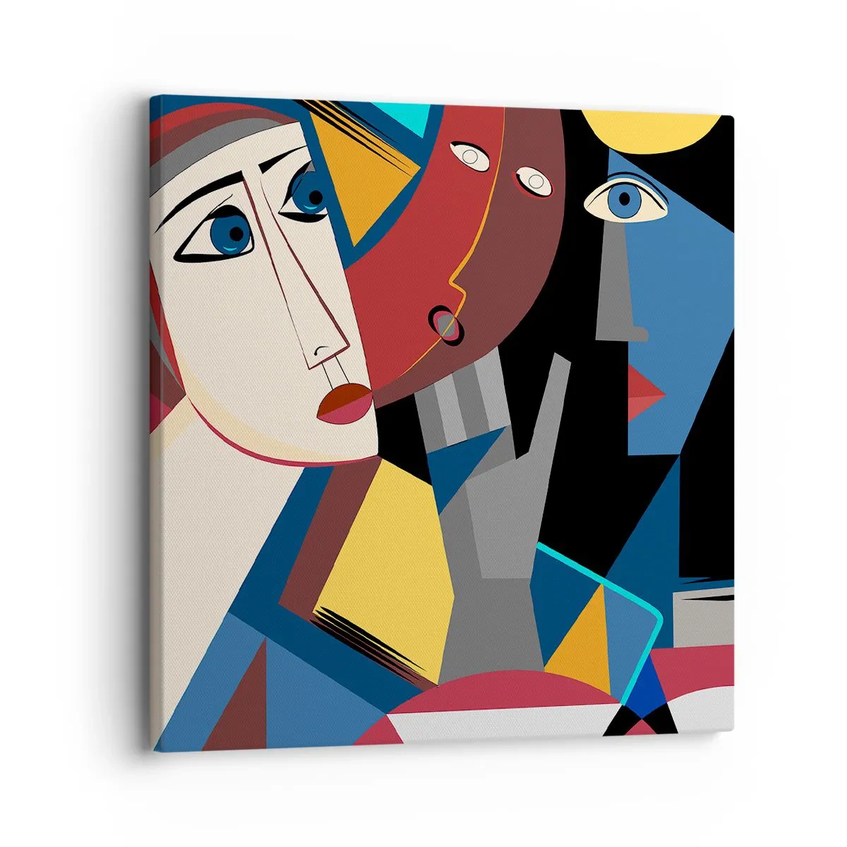 Impression sur toile - Image sur toile - Une conversation entre cubistes - 30x30 cm