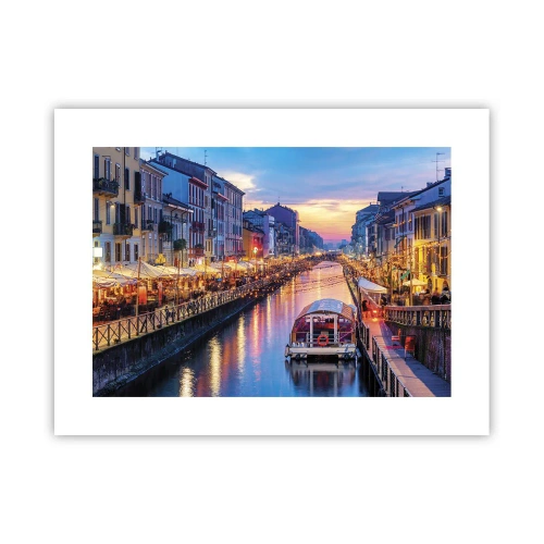 Affiche - Poster - Soirée de lumière et de jeu - 40x30 cm