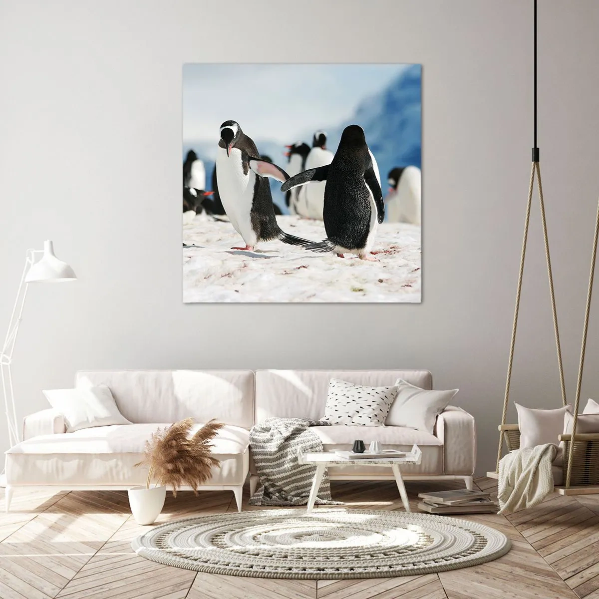 Impression sur toile - Image sur toile - Danser dans la neige - 40x40 cm