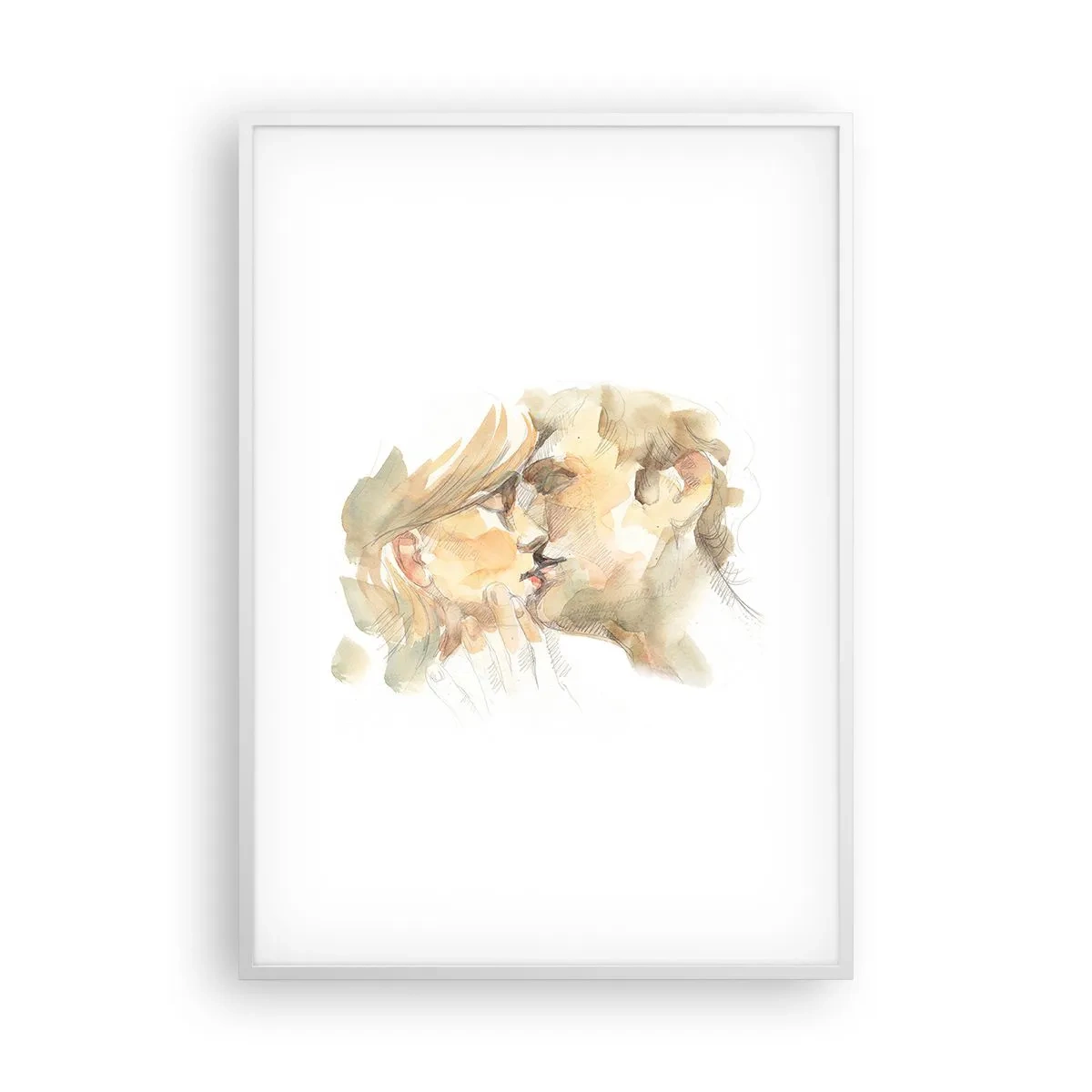 Affiche dans un cadre blanc - Poster - A moitié trouvé ? - 70x100 cm