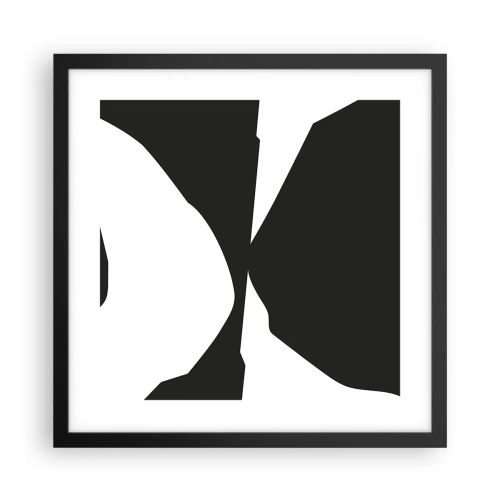 Affiche dans un cadre noir - Poster - Positif négatif - 40x40 cm