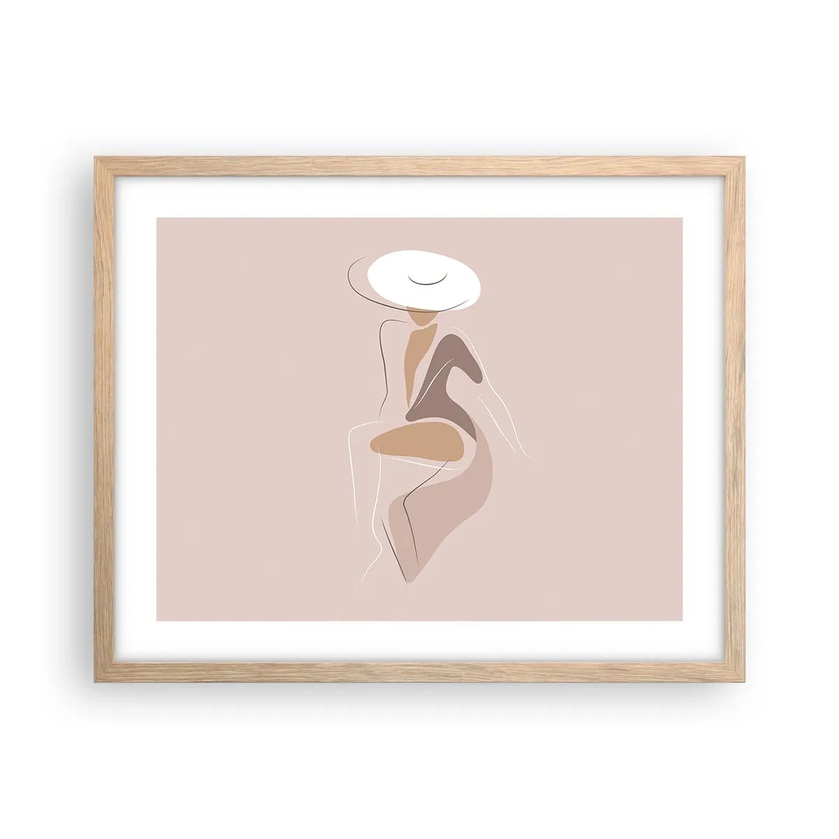Affiche dans un chêne clair - Poster - Être une dame - 50x40 cm