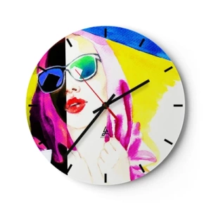 Horloge murale - Pendule murale - je ne suis pas blanche et je ne suis pas noire - 40x40 cm