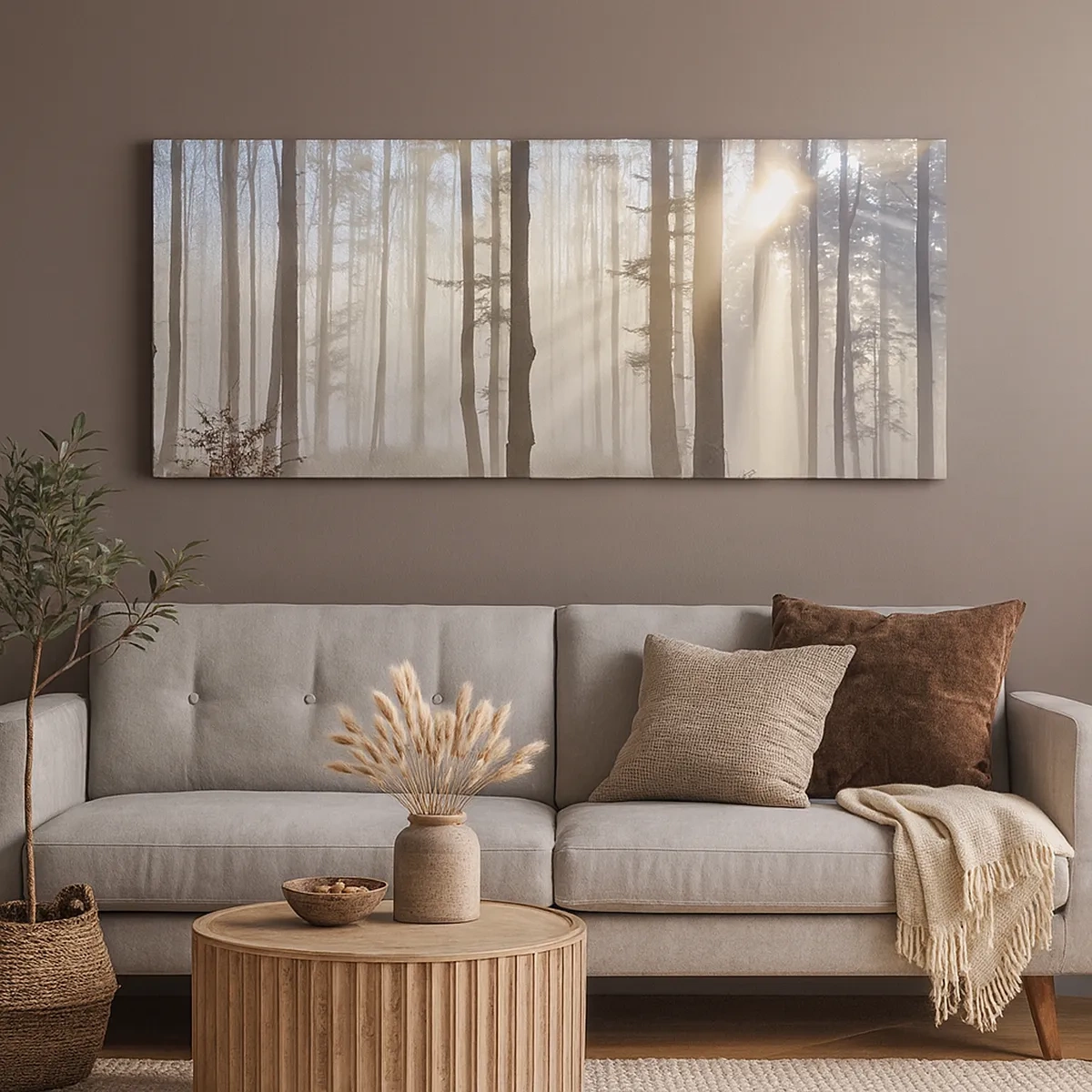 Impression sur toile - Image sur toile - Le brouillard s'est aussi réveillé - 30x30 cm