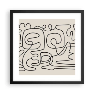 Affiche dans un cadre noir - Poster - Suivez les indices - 40x40 cm