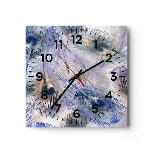 Horloge murale - Pendule murale - Composition de paon - 40x40 cm