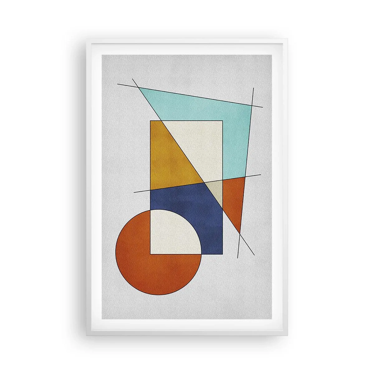 Affiche dans un cadre blanc - Poster - Abstraction : plaisir moderniste - 61x91 cm