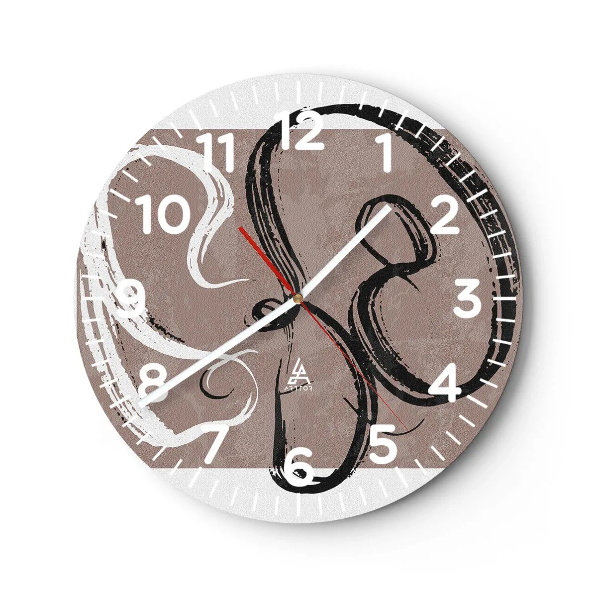Horloge murale - Pendule murale - Composition – la recherche de la plénitude - 40x40 cm