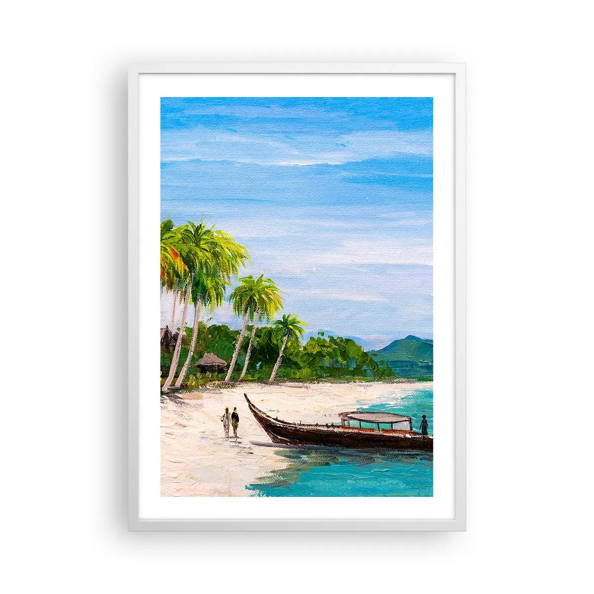 Affiche dans un cadre blanc - Poster - Rêve exotique - 50x70 cm