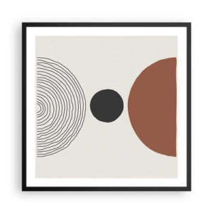 Affiche dans un cadre noir - Poster - Au centre de l'attention - 60x60 cm