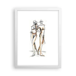 Affiche dans un cadre blanc - Poster - Étude de la grâce - 30x40 cm