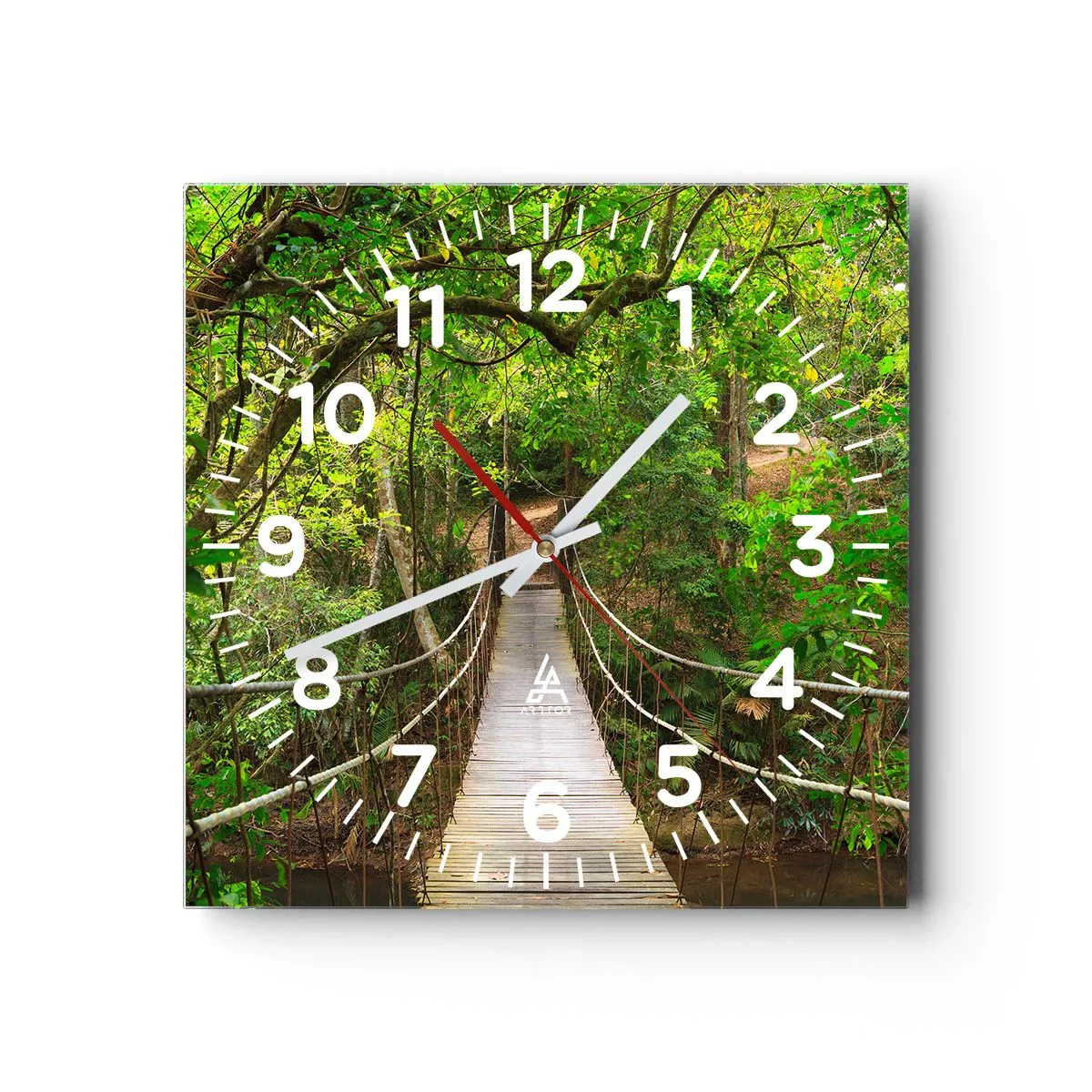 Horloge murale - Pendule murale - Parce qu'il y a une plante grimpante dans le jardin - 30x30 cm