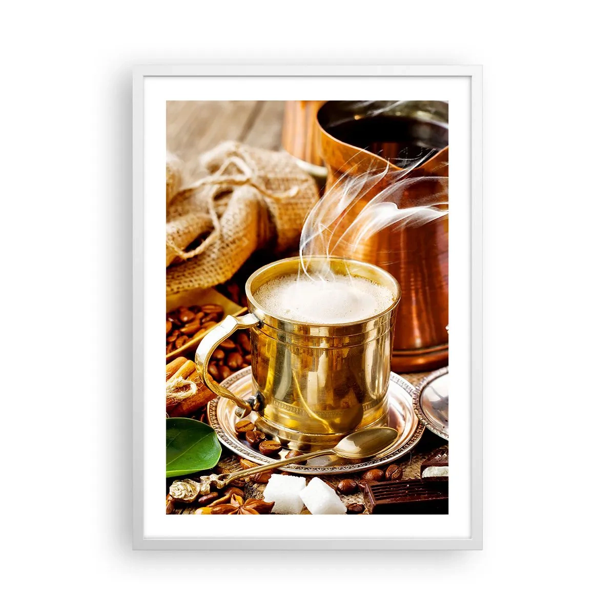 Affiche dans un cadre blanc - Poster - Bonne journée! - 50x70 cm