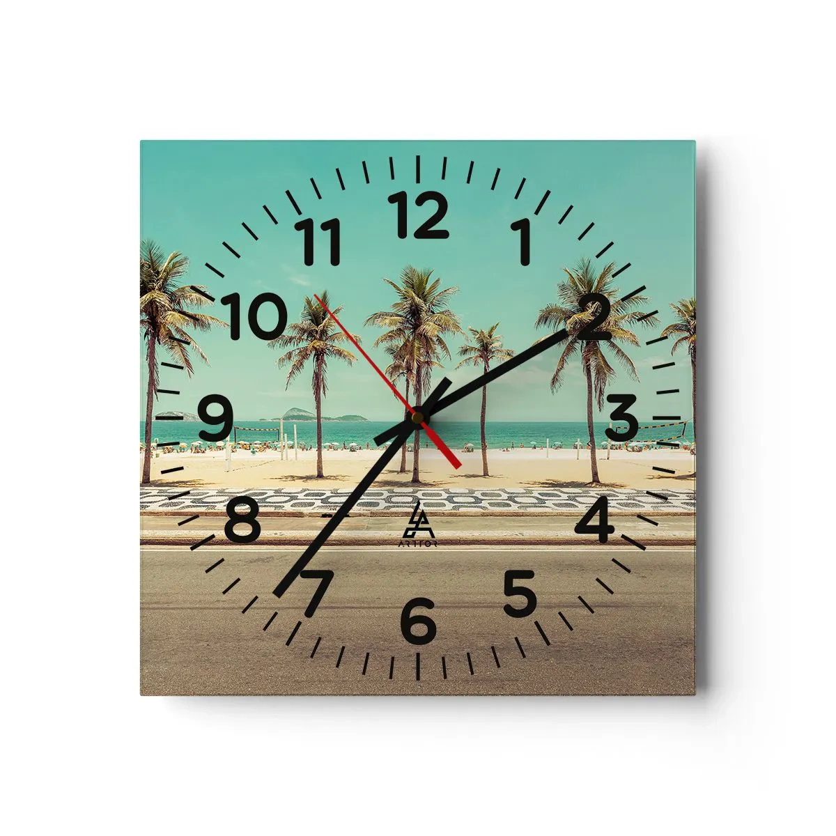 Horloge murale - Pendule murale - Gardien de plage - 40x40 cm